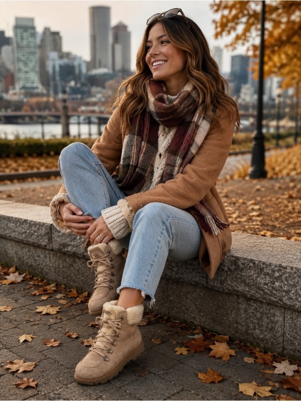 Sorel Women’s Lace-Up Shearling Suede Winter Boots